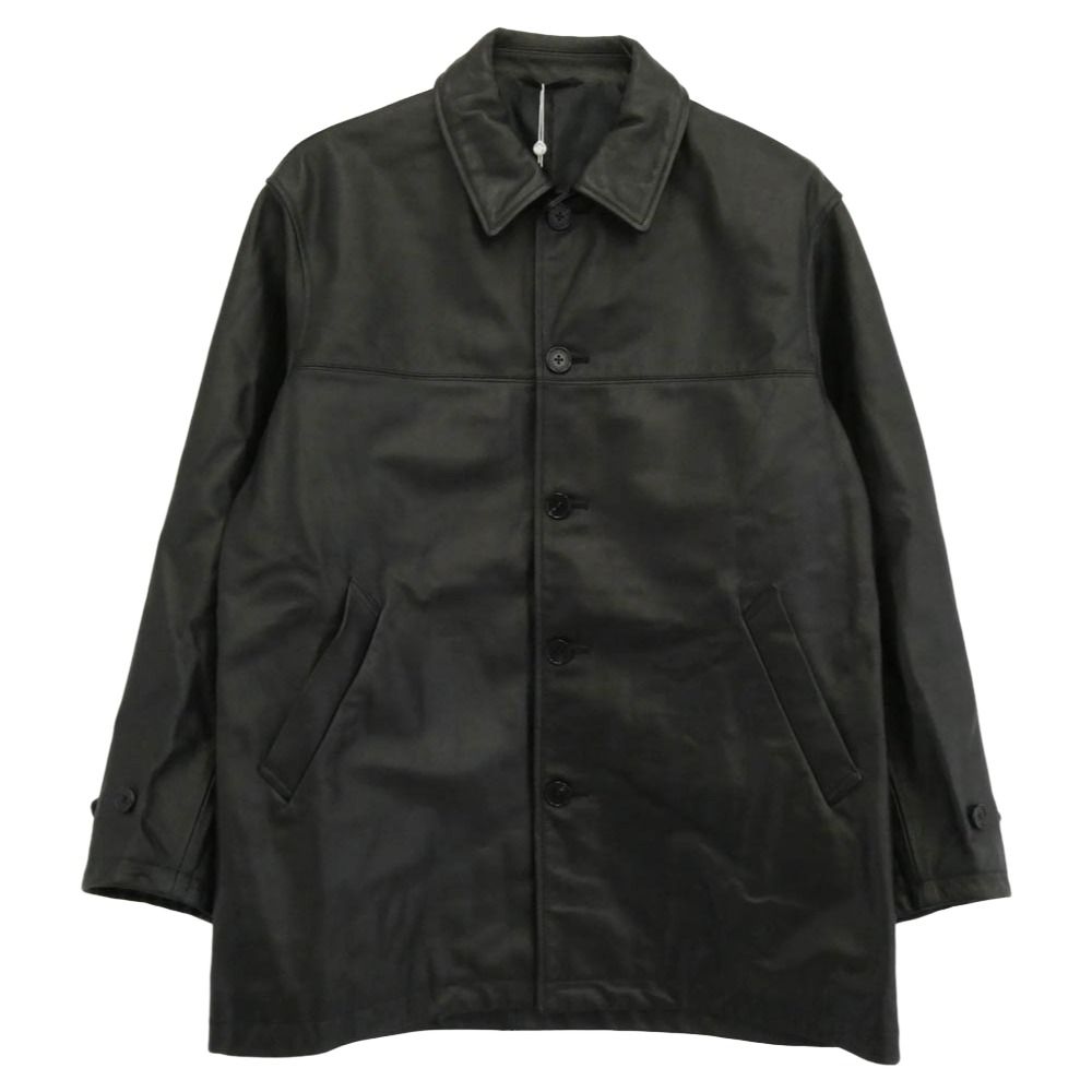ユニバーサルプロダクツ UNIVERSAL PRODUCTS 25AW 253-60702 LEATHER CAR COAT カウレザー カーコート ブラック系 3 上