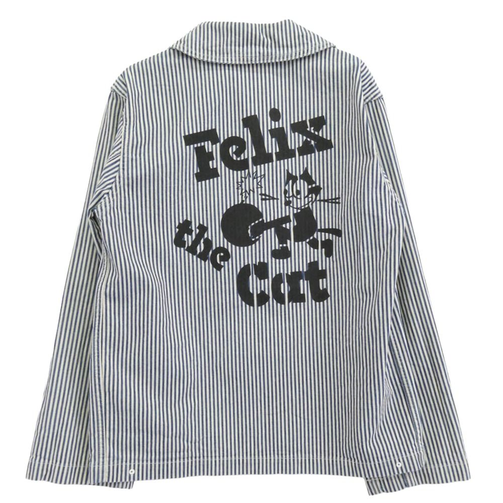 TOY S McCOY トイズマッコイ TMJ2004 FELIX THE CAT U.S. navy ヒッコリーストライプ カバーオール ジャケット ブルー系