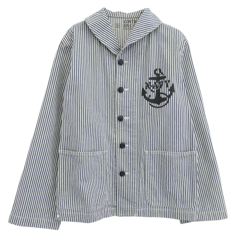 TOY S McCOY トイズマッコイ TMJ2004 FELIX THE CAT U.S. navy ヒッコリーストライプ カバーオール ジャケット ブルー系