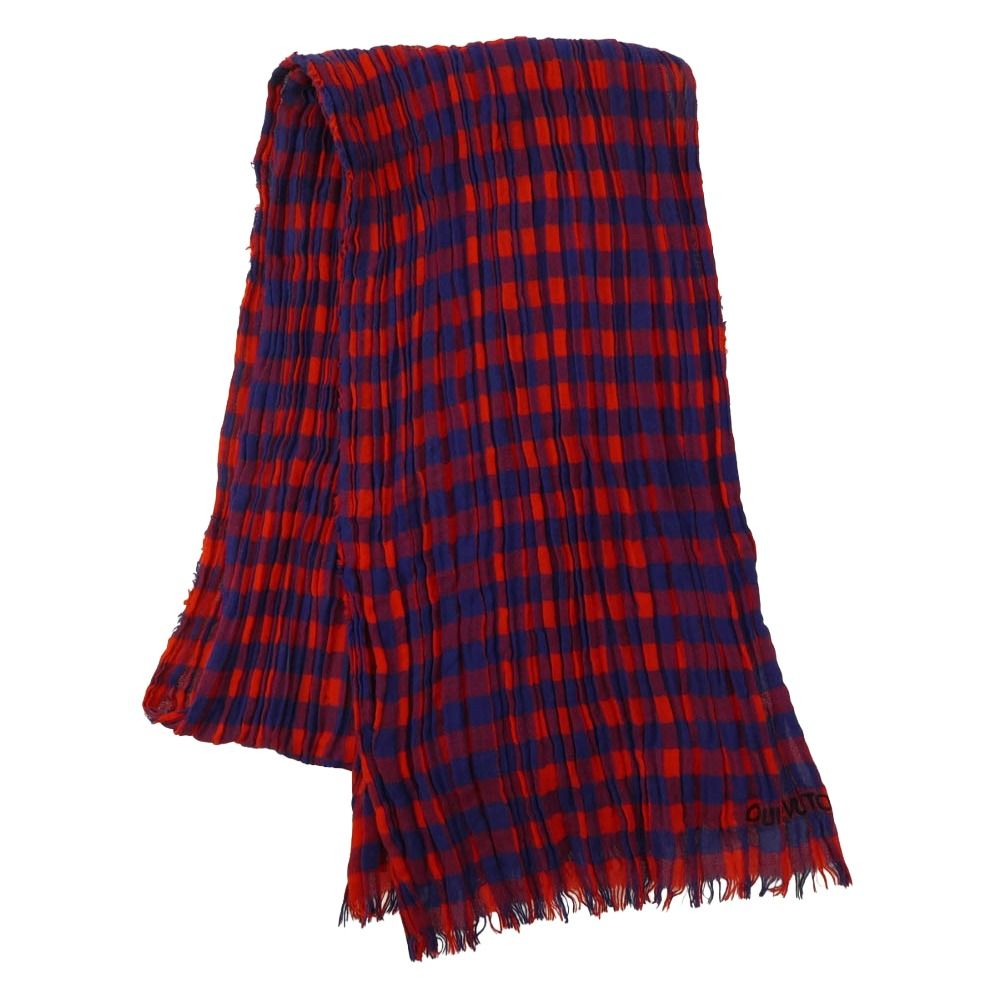 LOUIS VUITTON ルイ ヴィトン MP0894 エトール マサイ チェック ストール レッド系 ブルー系