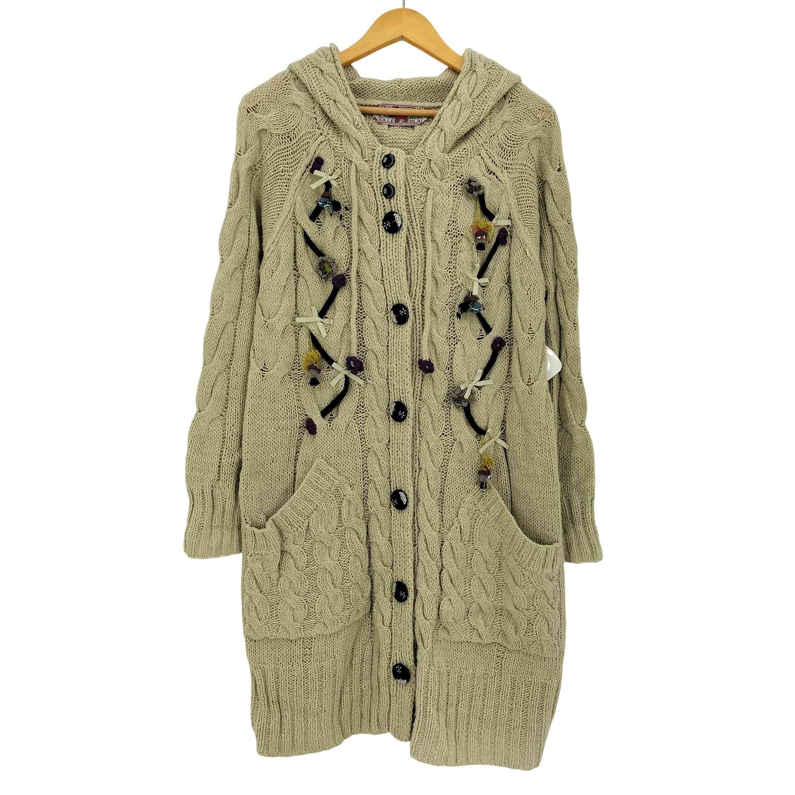 OLLEBOREBLA アルベロベロ ノーカラージャケット ぶたさん ビーズ