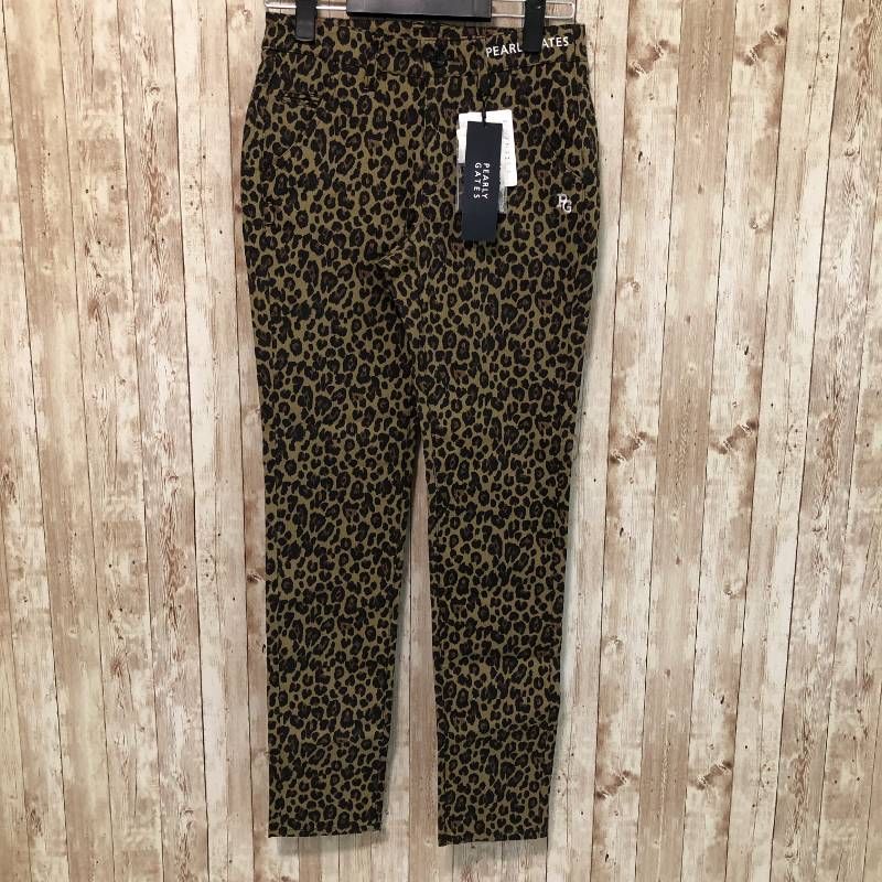 コ パーリーゲイツ PEARLY GATES ゴルフウェア ストレッチロングパンツ レオパード柄 0サイズ Sサイズ相当