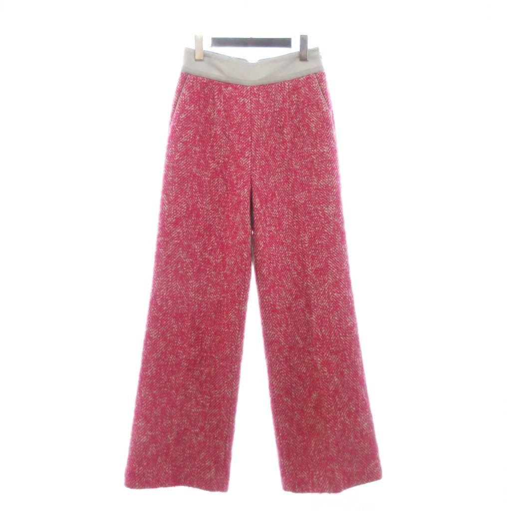 アドーア ADORE ワイドパンツ ツイード サイドジップ コットン 531-8230115 ピンク 36