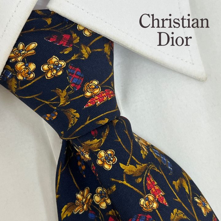 未使用級》Christian Dior (クリスチャンディオール) シルクネクタイ