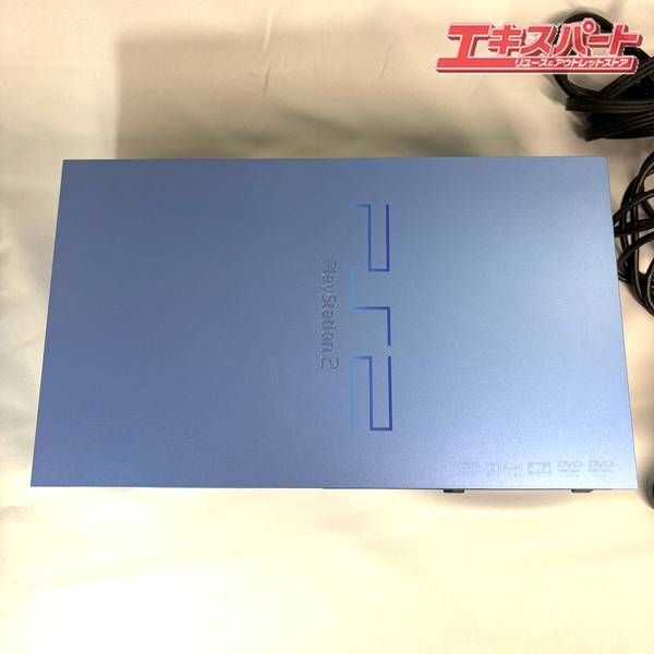 不調有 PS 2 本体 ブルー scph 39000 黒コントローラー付