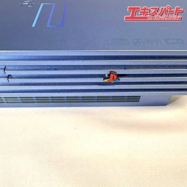  不調有 PS 2 本体 ブルー scph 39000 黒コントローラー付 本体 プレイステーション2(PS2)