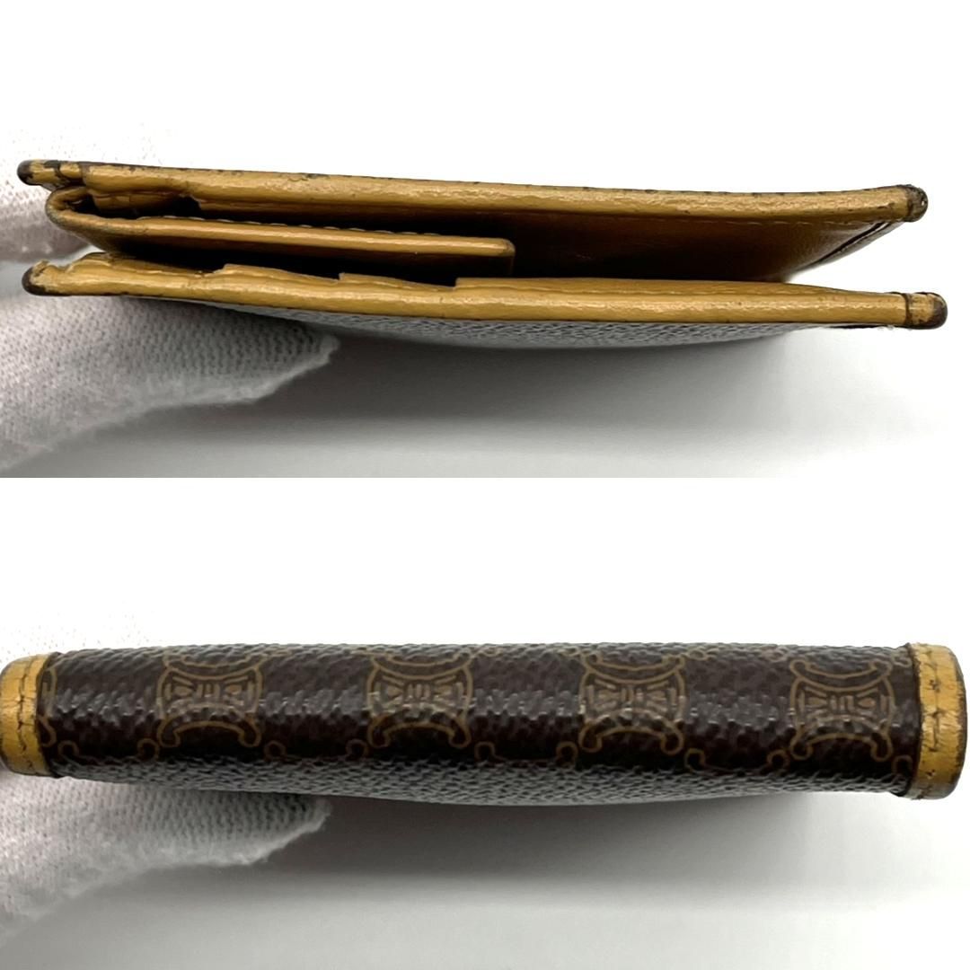 セリーヌ CELINE マカダム柄 PVC レザー 二つ折り財布 ヴィンテージ