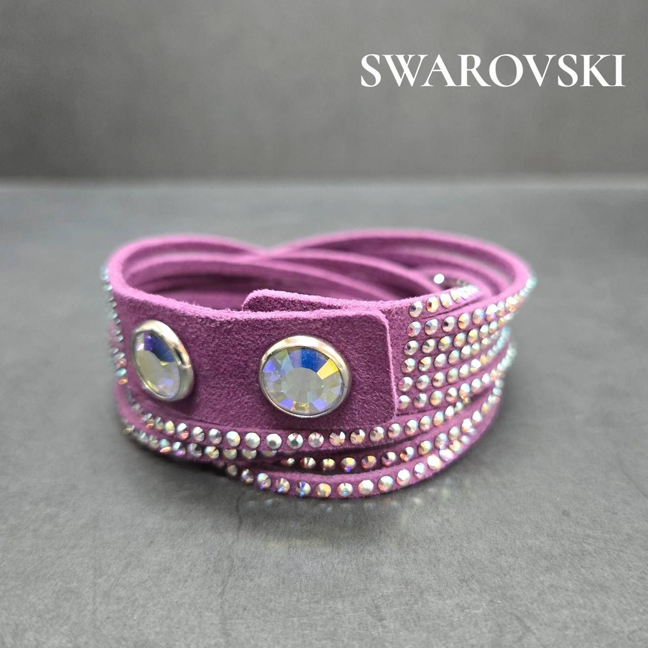 SWAROVSKI スワロフスキー SLAKE スレイク ブレスレット パープル系 
