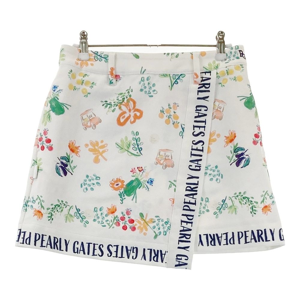 サイズ 0 PEARLY GATES パーリーゲイツ モデル スカート 総柄 ホワイト系 240101542306 ゴルフウェア レディース ストスト