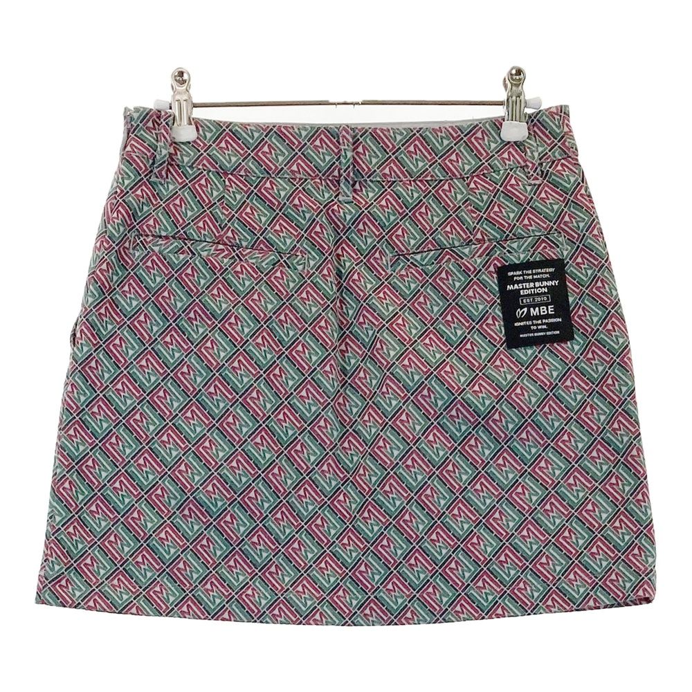 サイズ 0 MASTER BUNNY EDITION マスターバニーエディション モデル スカート 総柄 グリーン系 ゴルフウェア レディース ストスト