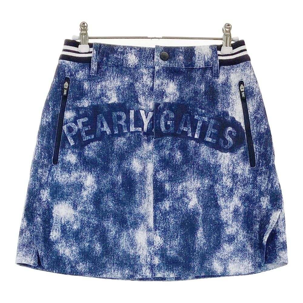 サイズ 0 PEARLY GATES パーリーゲイツ モデル ストレッチスカート 総柄 ネイビー系 240101547117 ゴルフウェア レディース ストスト