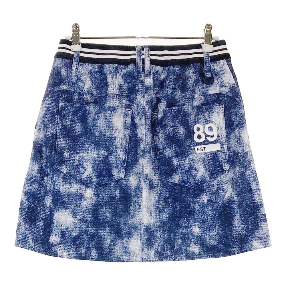 サイズ 0 PEARLY GATES パーリーゲイツ モデル ストレッチスカート 総柄 ネイビー系 ゴルフウェア レディース ストスト