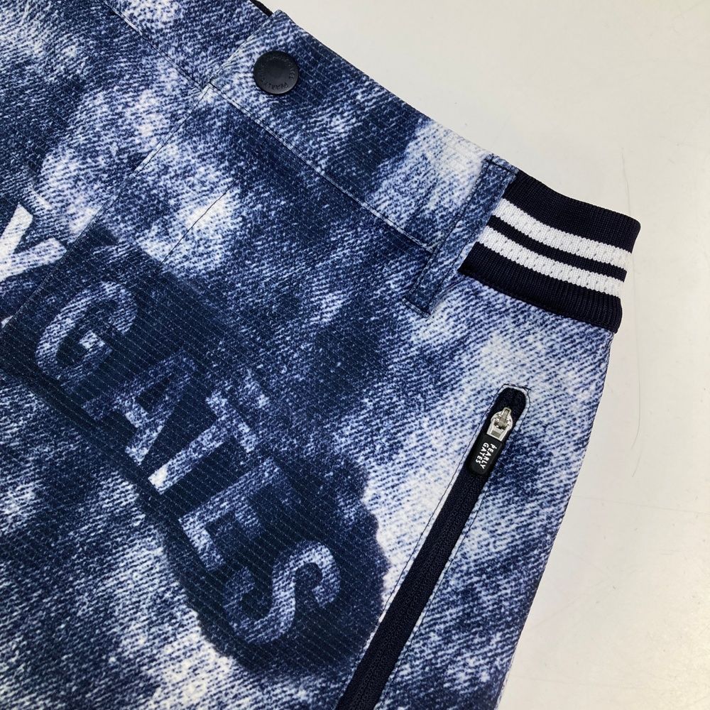  サイズ 0 PEARLY GATES パーリーゲイツ モデル ストレッチスカート 総柄 ネイビー系 ゴルフウェア レディース ストスト スカート レディースウェア