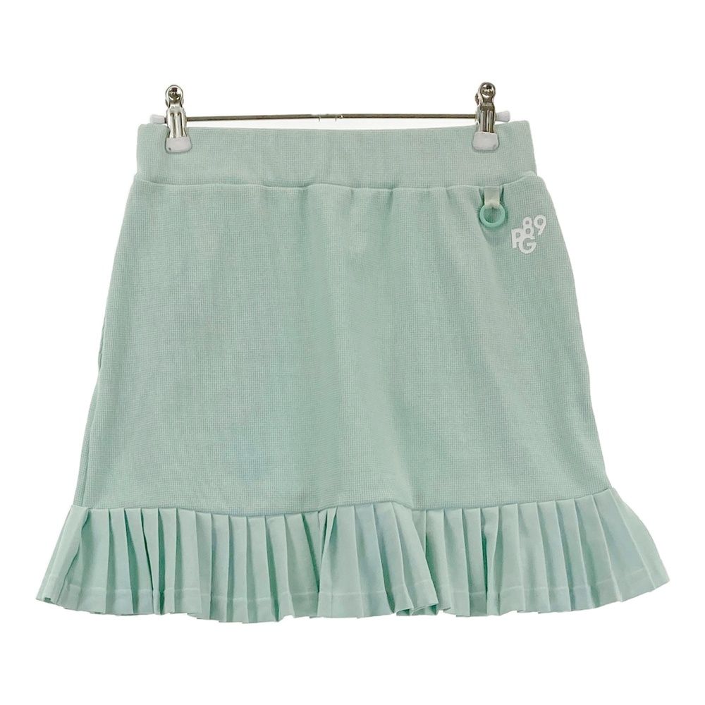 サイズ 0 PEARLY GATES パーリーゲイツ モデル 裾プリーツ ストレッチスカート グリーン系 ゴルフウェア レディース ストスト