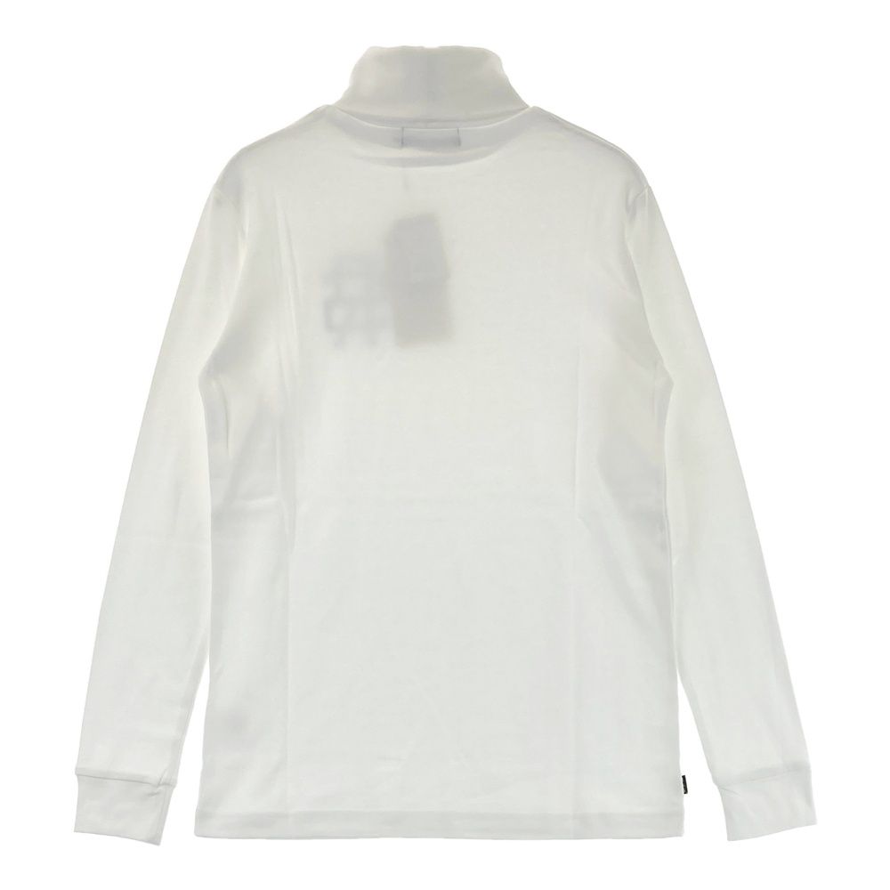 サイズ S ROUGH-SWELL ラフアンドスウェル タートルネック 長袖Tシャツ ロゴプリント ホワイト系 ゴルフウェア メンズ ストスト
