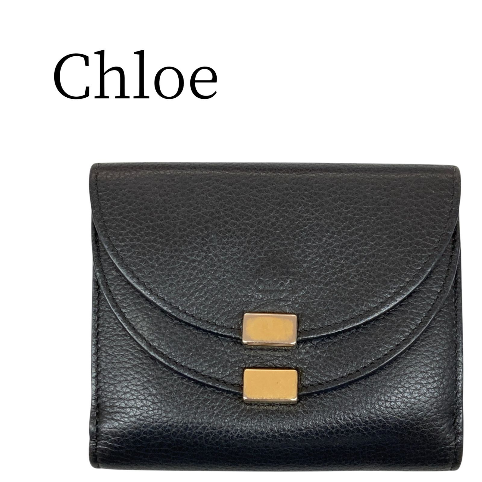 Chloe クロエ ブラック 折り財布 二つ折り財布 HMR084-45 - メルカリ