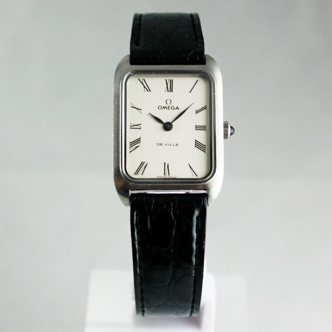 SA132 OMEGA オメガ De Ville デビル 511.0503 手巻き メンズ 腕時計 シルバー 革ベルト ヴィンテージ クラシックモデル 上品 レクタングル 銀座サコム堂 期間 販売