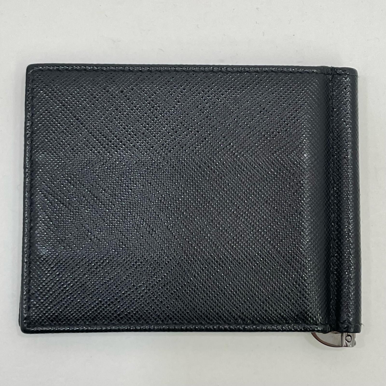 PRADA プラダ サフィアーノ 二つ折り財布 マネークリップ付 ブラック 尾張小牧店