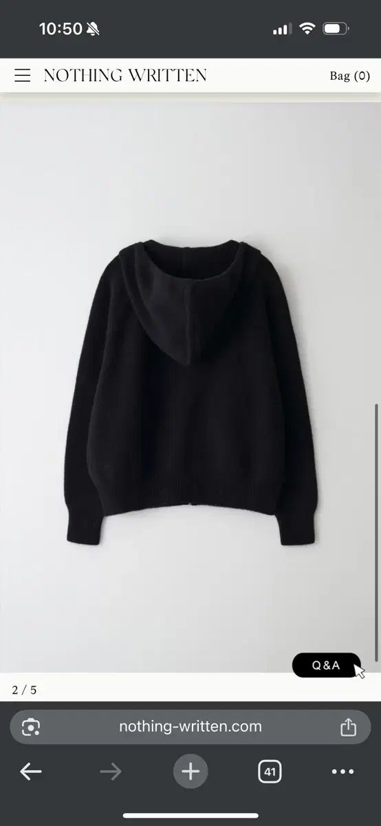 OS ナッシングリトゥン Lilo Alpaca Hoodie Zipup ブラック