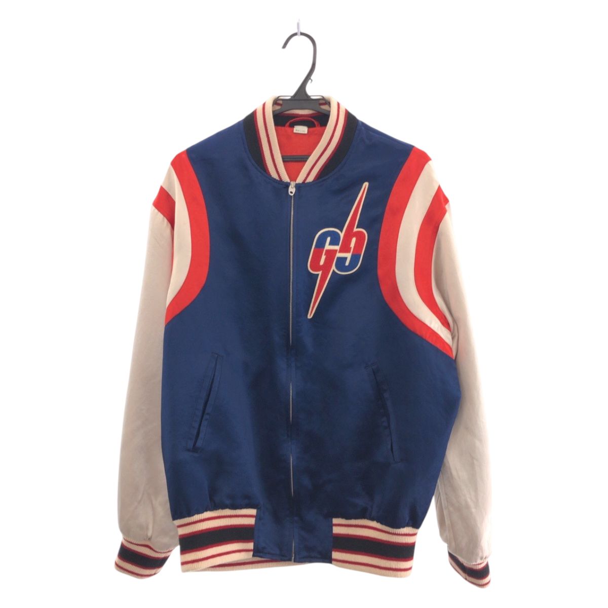 GUCCI グッチ GG サイズ44 ネイビー ホワイト レッド アセテート レーヨン ポリエステル 575315 ZABZR スタジャン 505969