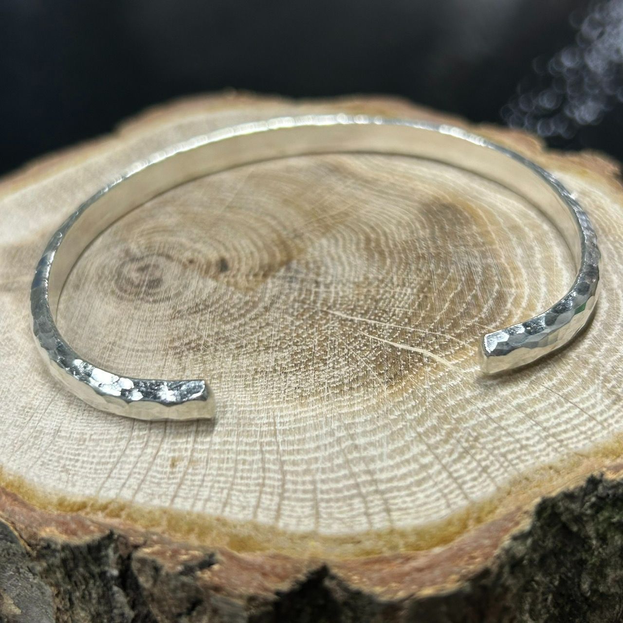 KAREN SILVER カレンシルバー 槌目5 mmバングル ユニセックス フリーサイズ a-kr 013