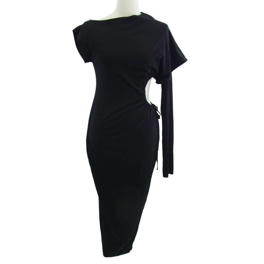 FUMIKA UCHIDA フミカウチダ FU-R-0P002 アシンメトリー 変形 ワンピース ドレス ブラック系 L