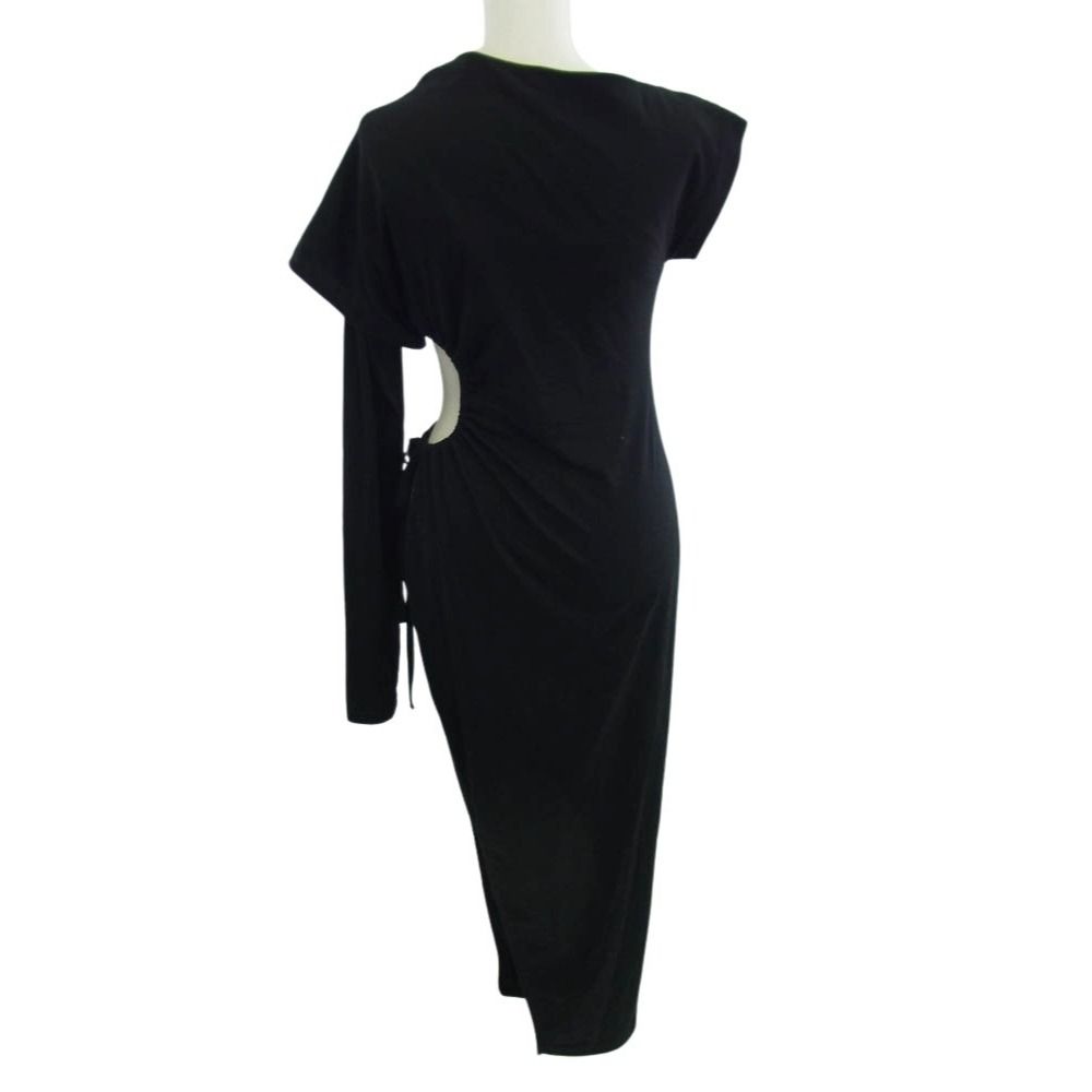 FUMIKA UCHIDA フミカウチダ FU-R-0 P 002 アシンメトリー 変形 ワンピース ドレス ブラック系 L