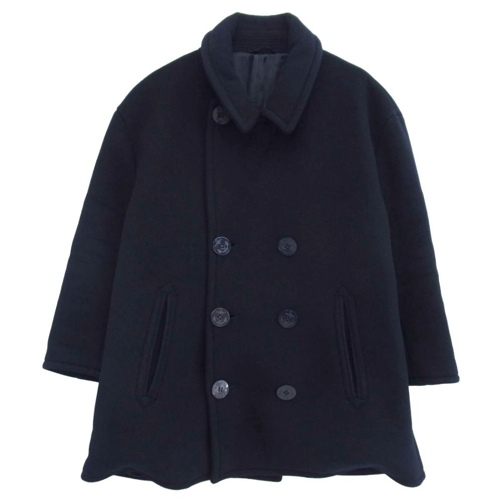 doublet ダブレット 18AW 18AW06CO21 Bonding Oversized Pea Coat オーバーサイズ Pコート ダークネイビー系 S