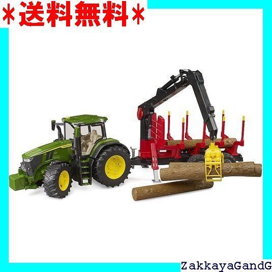 bruder ブルーダー JD 7R 350フロントローダー&森林トレーラー 丸太4本付き BR03154 52