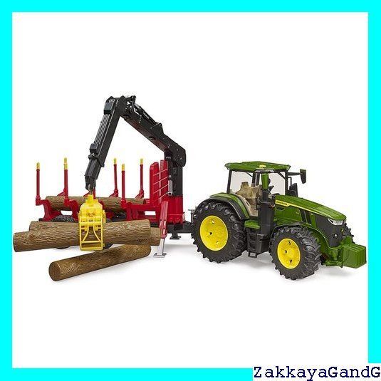 bruder ブルーダー JD 7 R 350フロントローダー＆森林トレーラー 丸太4本付き BR 03154 52