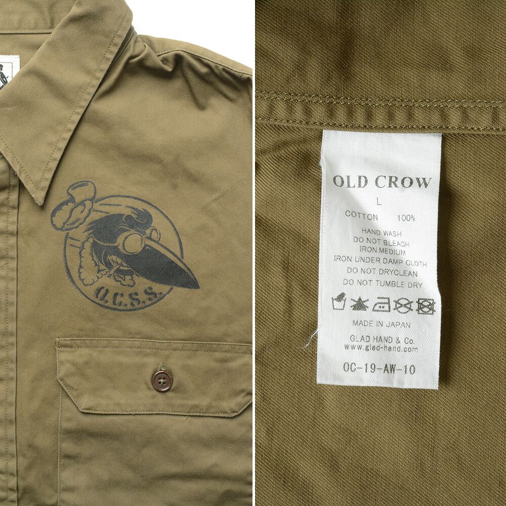 OLD CROW GLAD HAND オープンカラーシャツ　MOTORDROME OLD CROW GLAD HAND オープンカラーシャツ MOTORDROME