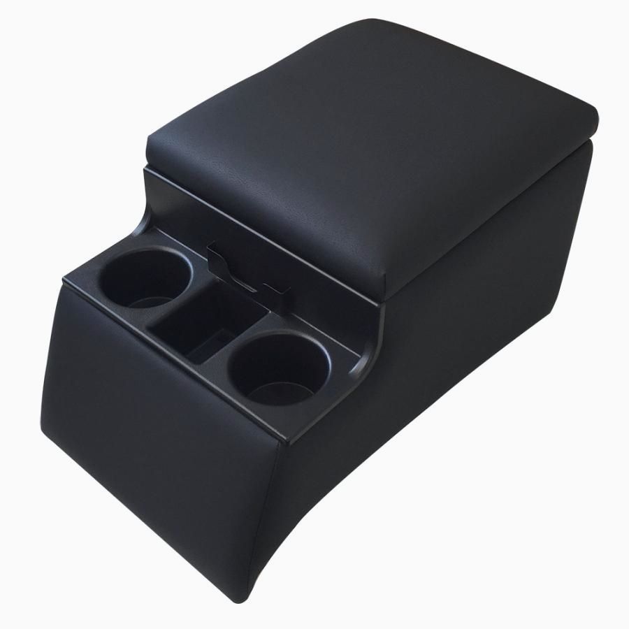 コンソールボックス エルフ いすゞ トラック用 黒 レザー風 アームレスト 収納 肘掛け BOX ドリンクホルダー