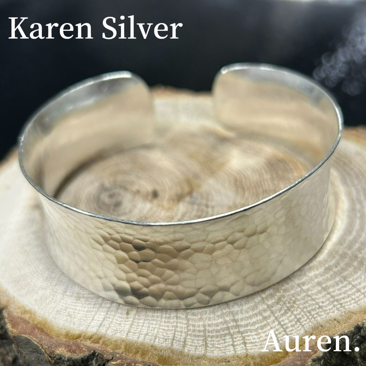 KAREN SILVER カレンシルバー 槌目20 mmバングル ユニセックス フリーサイズ a-kr 016