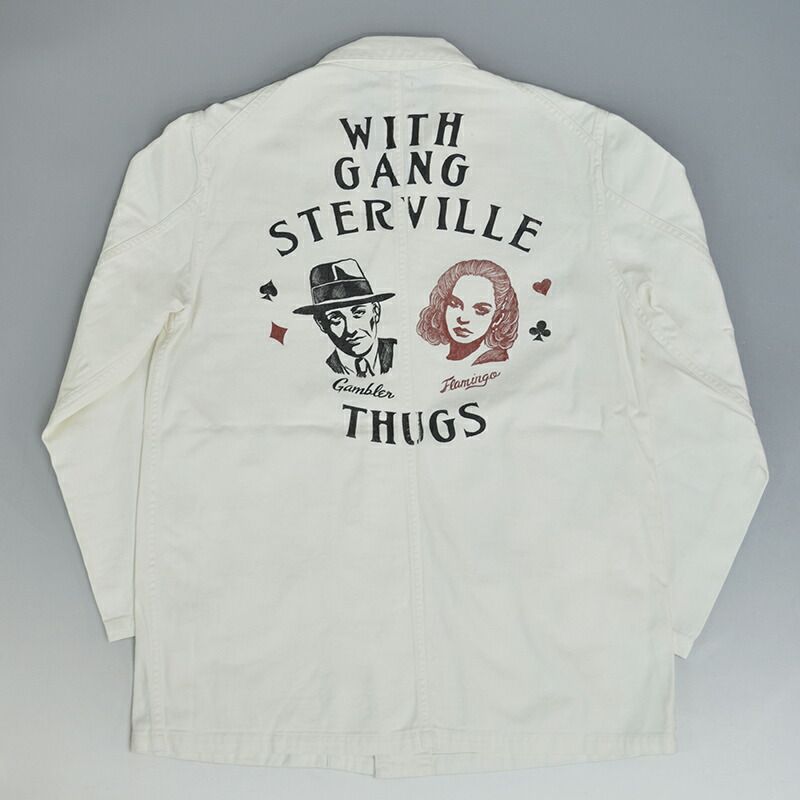 グラッドハンド ギャングスタービル 定価 43 780円 モブスターコート ミドル GSV-19-SS-02 M ホワイト fz9263 2