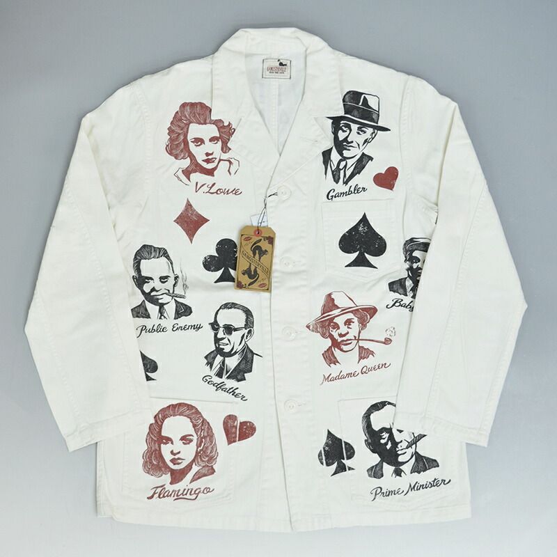 グラッドハンド ギャングスタービル 定価 43 780円 モブスターコート ミドル GSV 19 SS 02 M ホワイト fz 9263 2