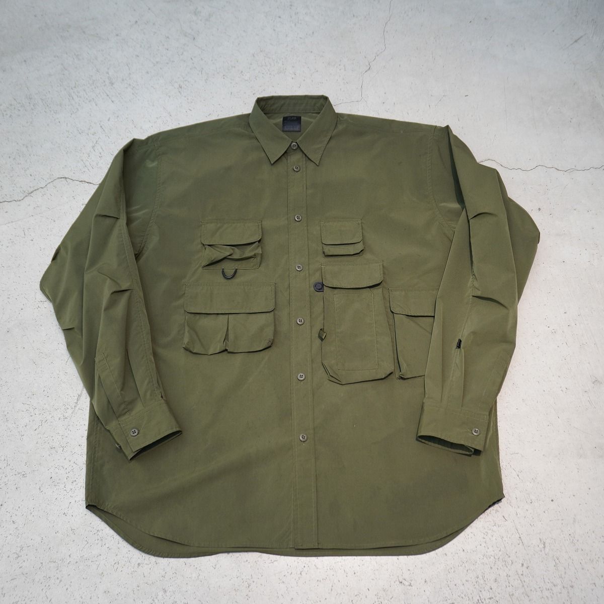 正規 DAIWA PIER39 ダイワピア BE-85021W TECH ANGLERS SHIRTS L S 長袖 テック アングラー シャツ ナイロン カーキM 本物807P