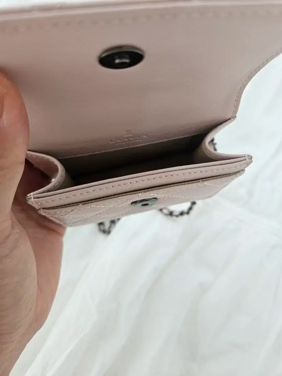  ランバン ピンク キルティング チェーン ミニバッグ メッセンジャーバッグ ショルダーバッグ