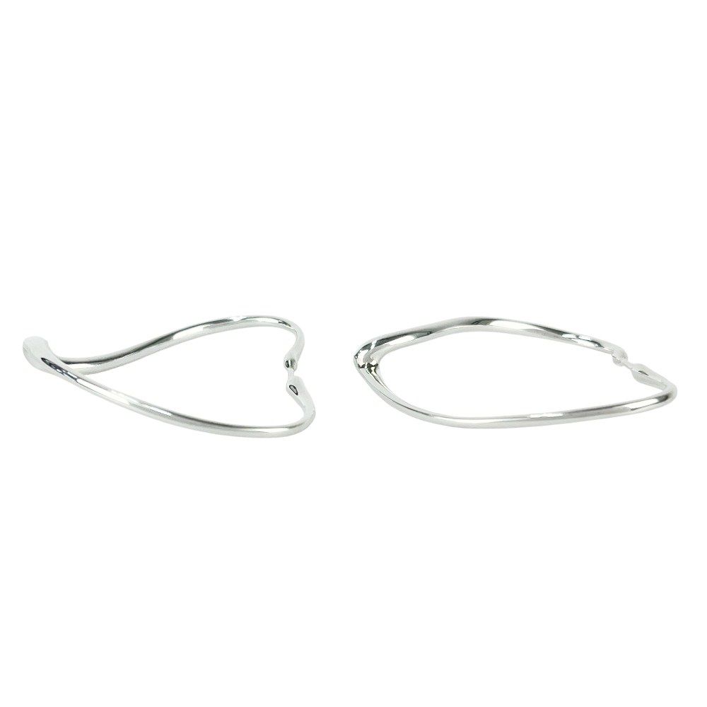 □美品□ ティファニー オープンハート フープ ピアス ミディアム