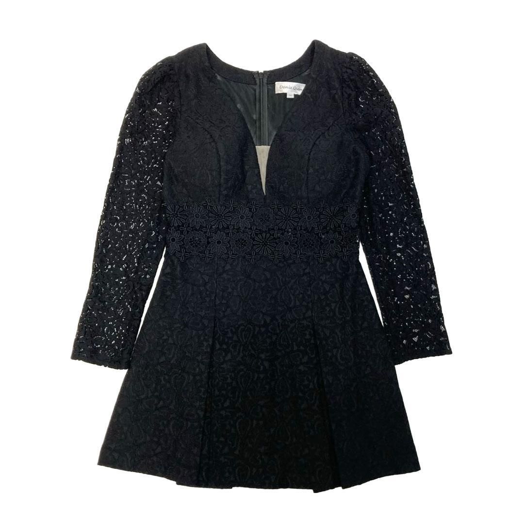 Donia Quinn / ドニアクイーン】総レース ボックスプリーツ ミニドレス