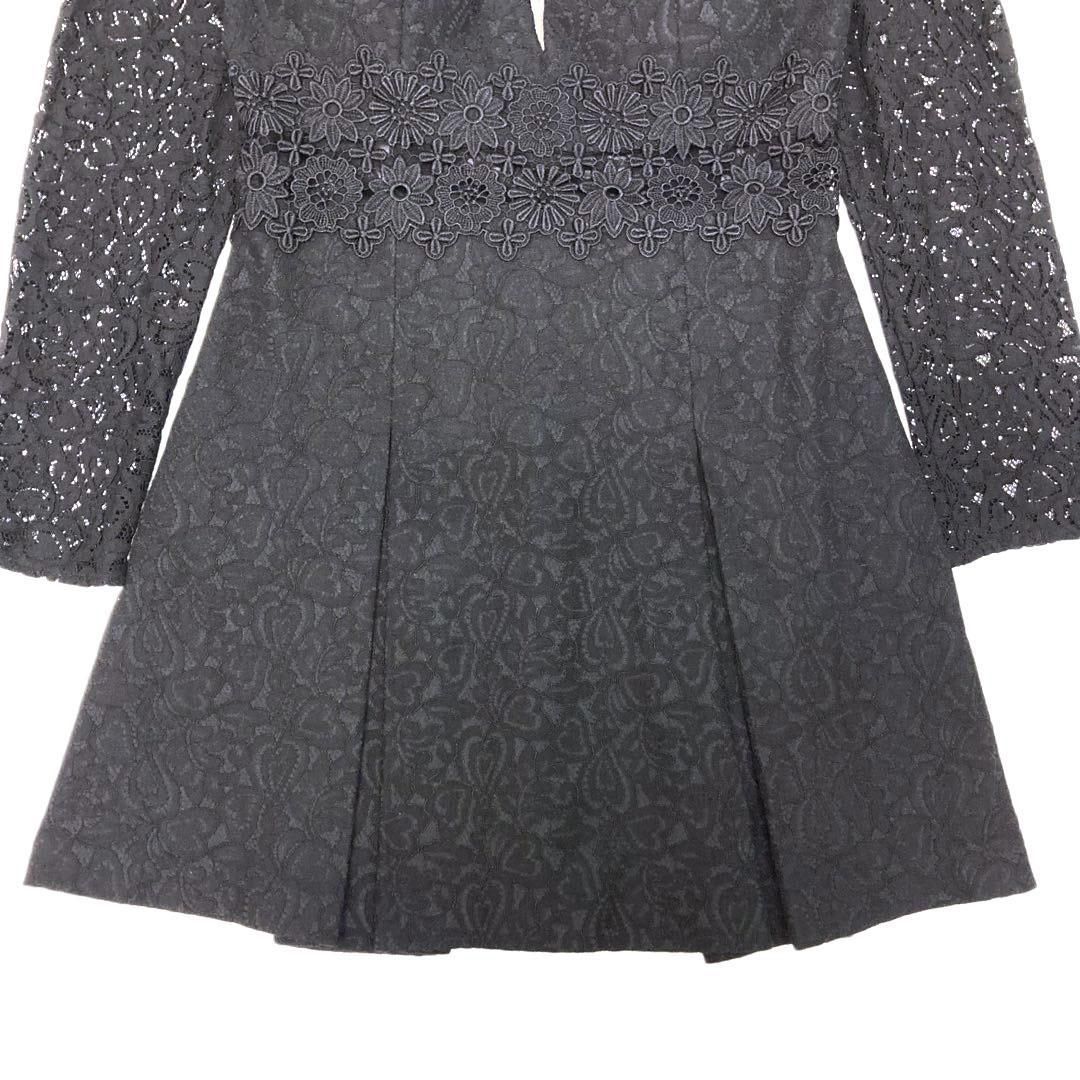 Donia Quinn / ドニアクイーン】総レース ボックスプリーツ ミニドレス