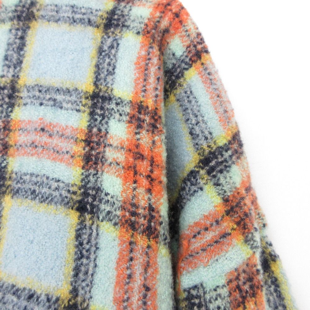 45rpm - 美品 45R フォーティファイブアール インドメリノ縮絨のロングカシュクール コート ワンピース 71050043 ブルー レディース 古着 中古 USED 美品 45R フォーティファイブアール インドメリノ縮絨のロング