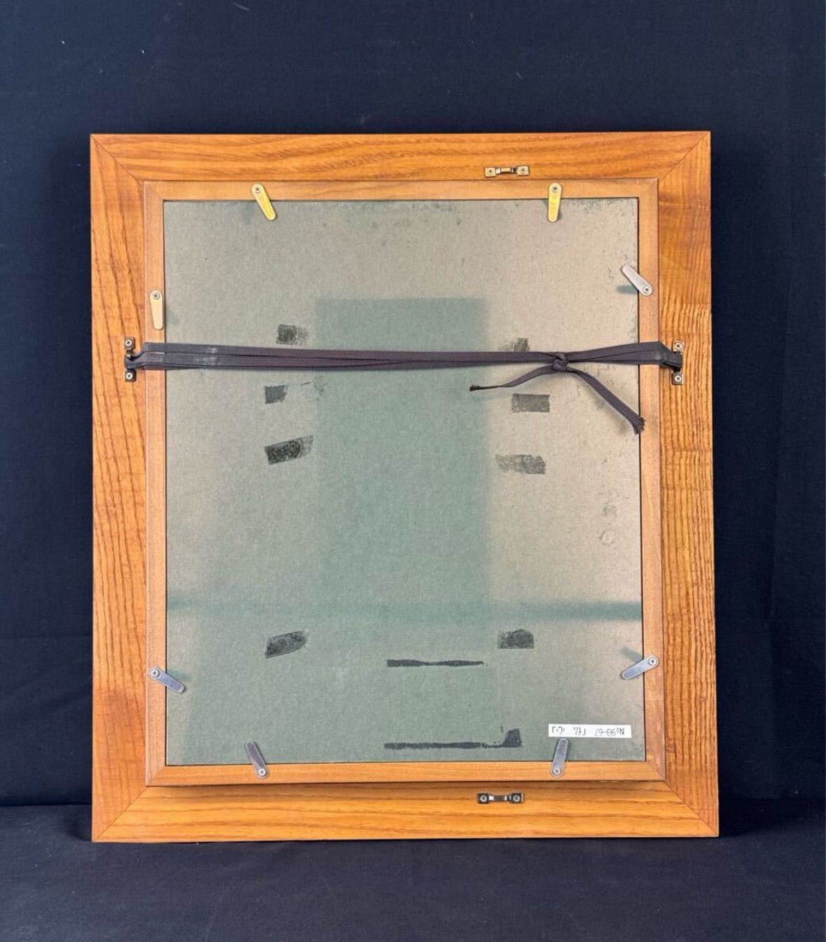 メニコン創業者 田中恭一 「仏心」刻画 彩色 達磨大師 木板 額装 直筆