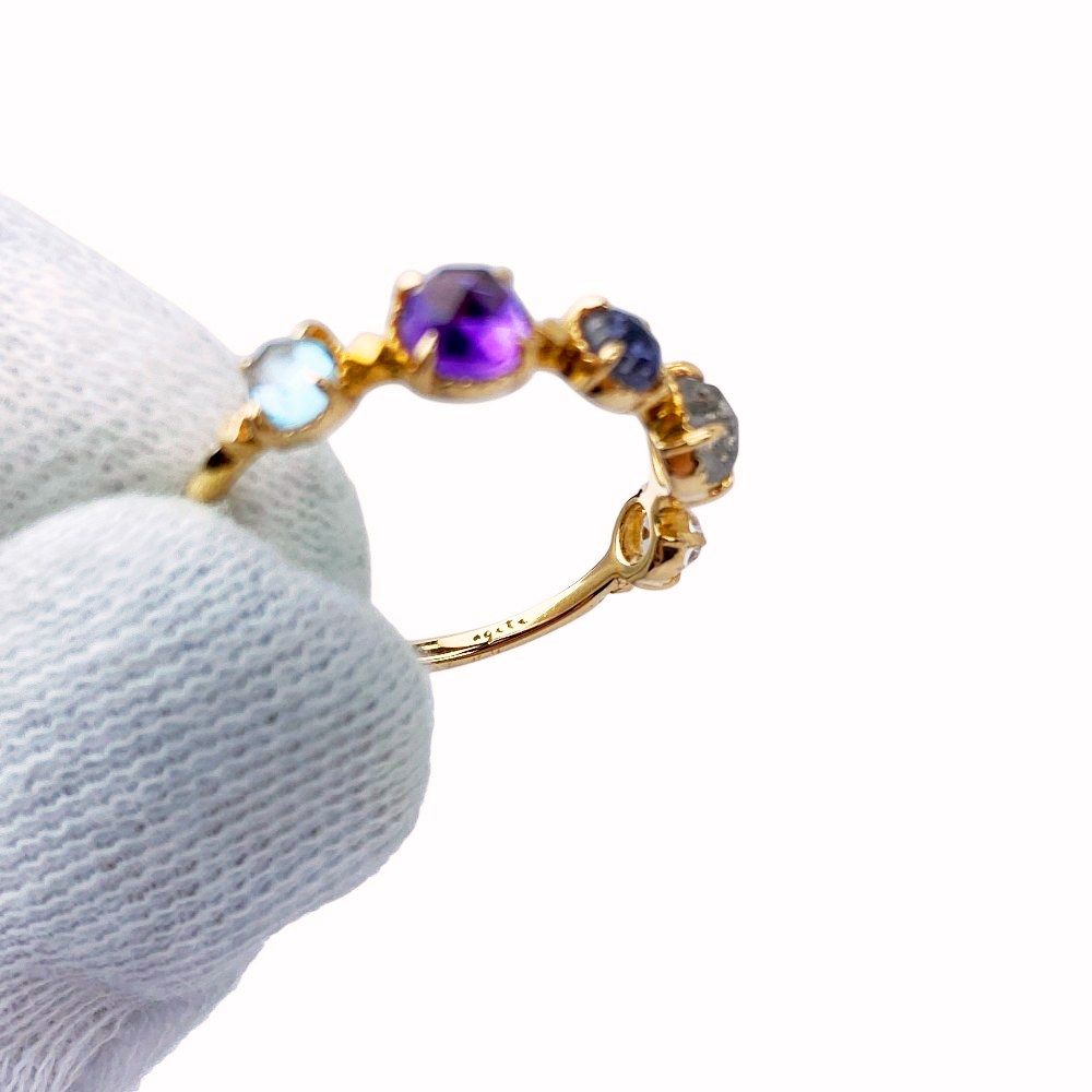 アガット　マルチストーンリング　11号 11号 新品 agete マルチカラー ストーンリング アガット ガーネット