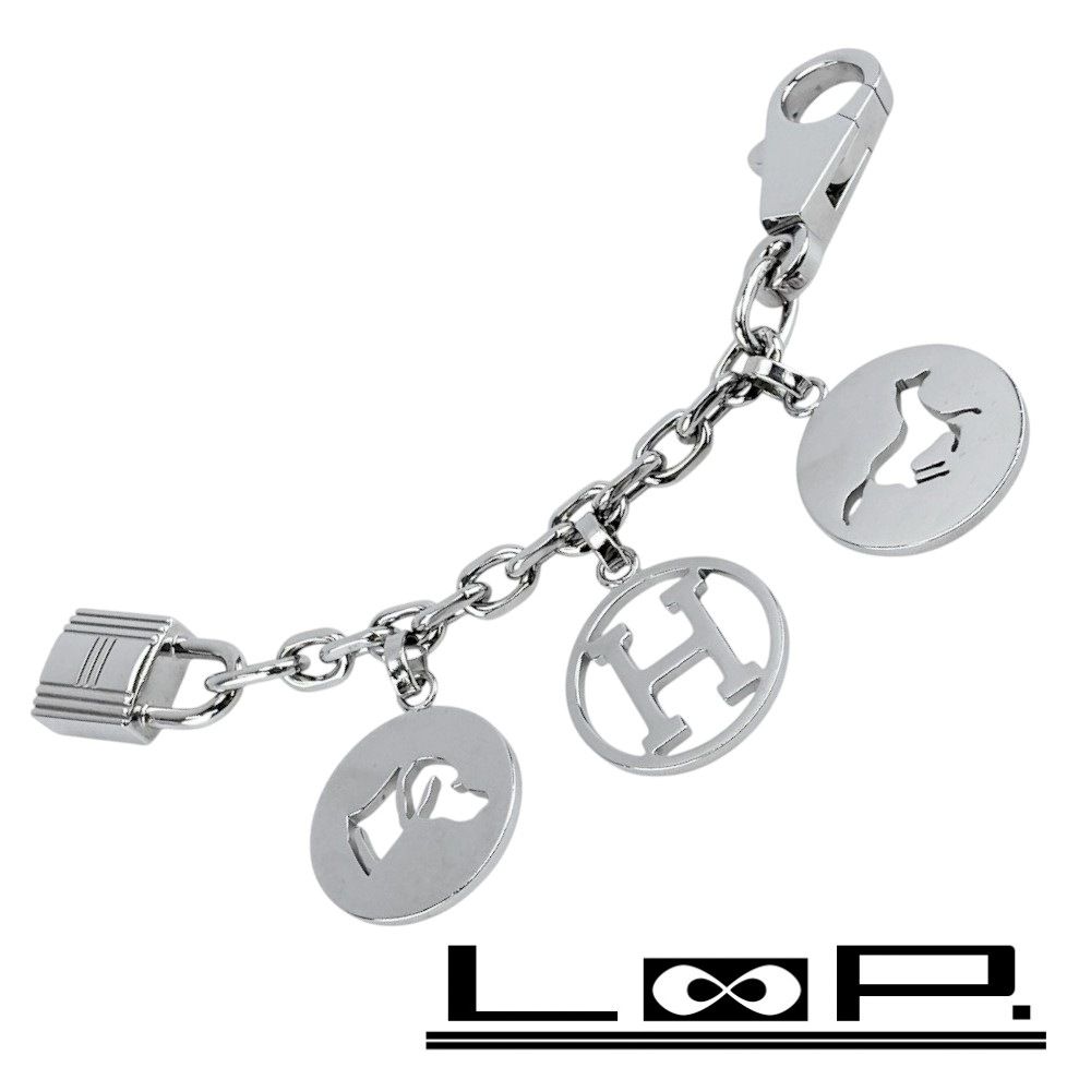 エルメス アミュレット4 ブルロック チェーン チャーム 馬 犬 カデナ SS シルバー 箱 461712 13