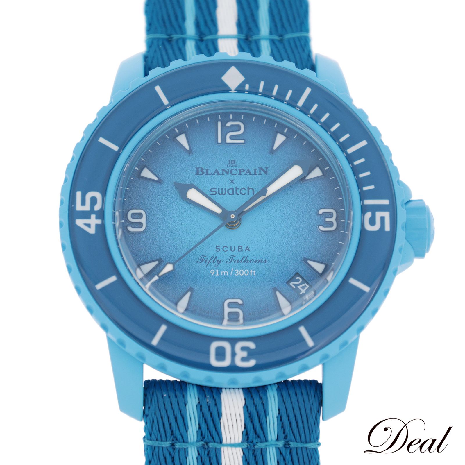 スウォッチ ブランパン スキューバ フィフティファゾムス SO35L400 ブルーラグーン メンズ 腕時計