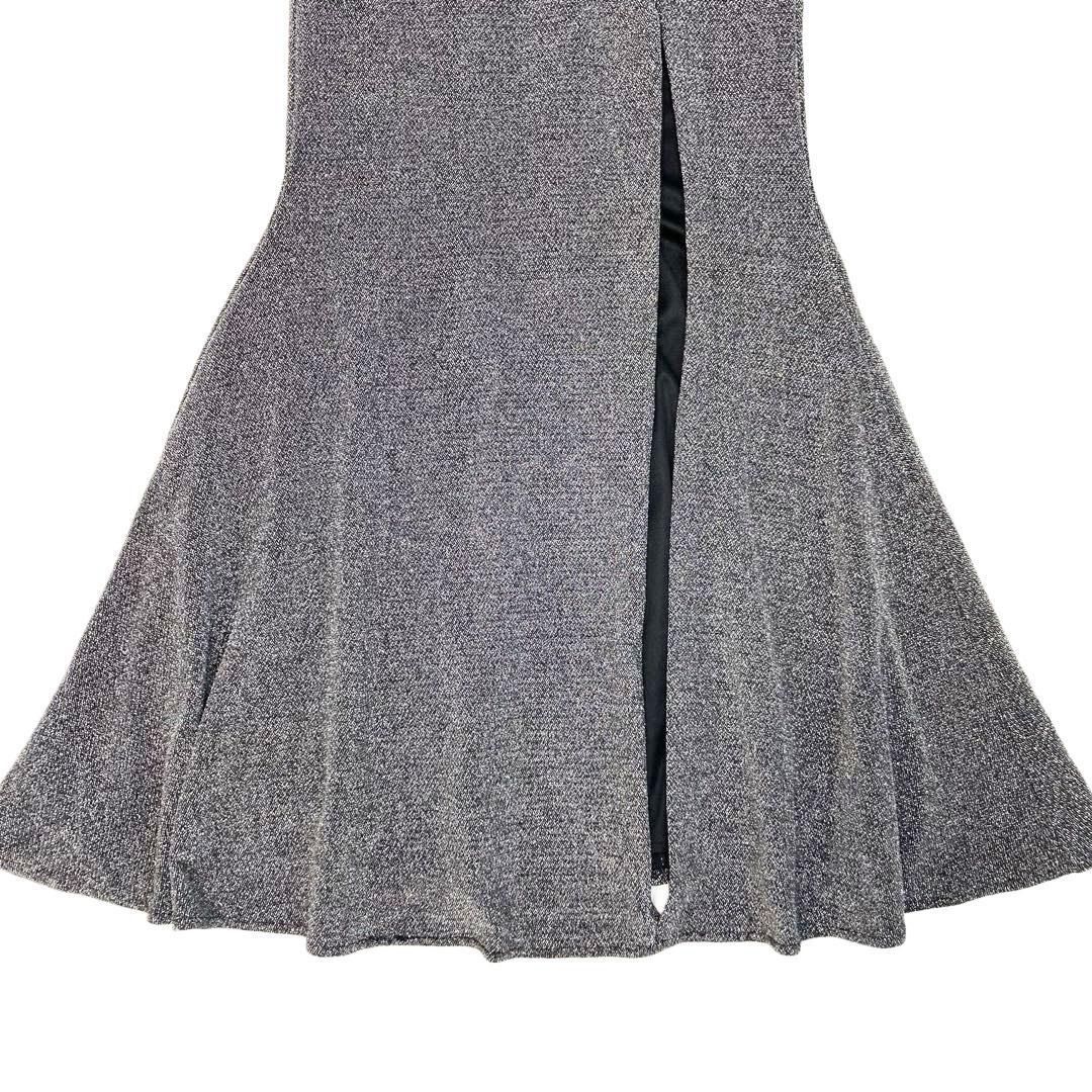 グラマラスバイアンディ ラメニットロングドレス