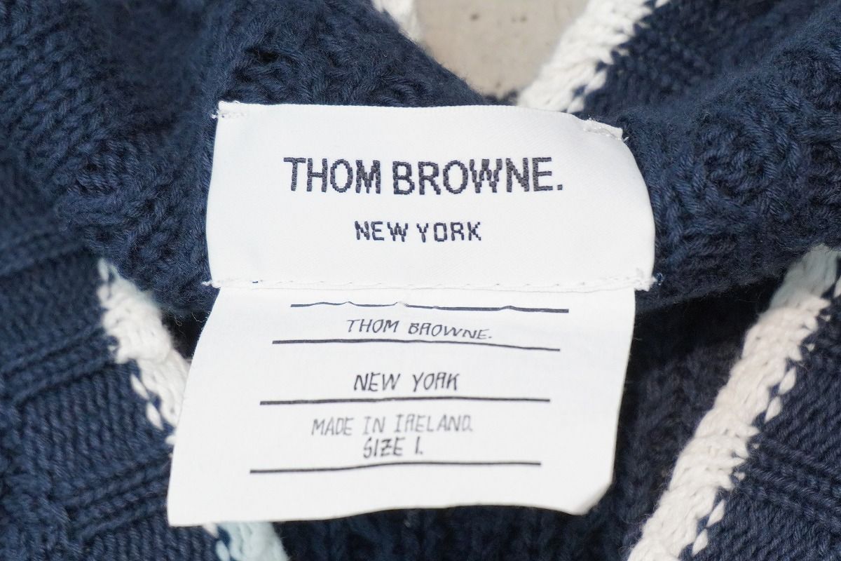 美品 正規 THOM BROWNE トムブラウン アラン ケーブル ニット 美品 正規 THOM BROWNE トムブラウン アラン ケーブル ニット