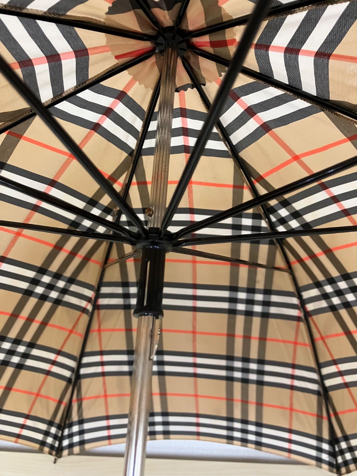 P/バーバリー 傘 ノバチェック シャドーホース - メルカリ