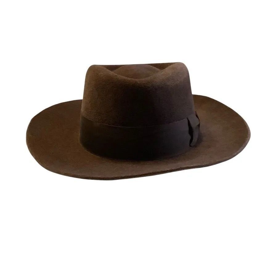 FRANK LEDER RABBIT HAIR HAT BROWN