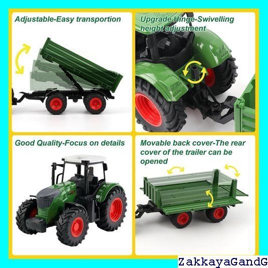 ファームトイ トラクター トレーラー付き 16 5インチ プレイセット 1 24スケール グリッパー フロントローダー スプレッダー 男の子 子供 幼児 対象年齢3 7歳 56